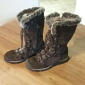 Skechers Womens Boots Swede Learher Upper Sz 7.5